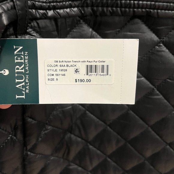 RL (RALPH LAUREN) SOFT NYLON COAT WITH FAUX FUR Collar-AMAZING! - Picture 11 of 12